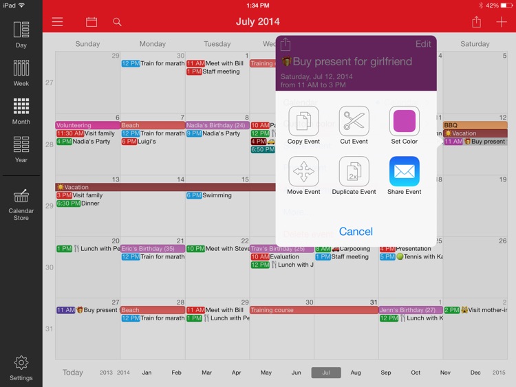 WeekCal for iPad screenshot-2