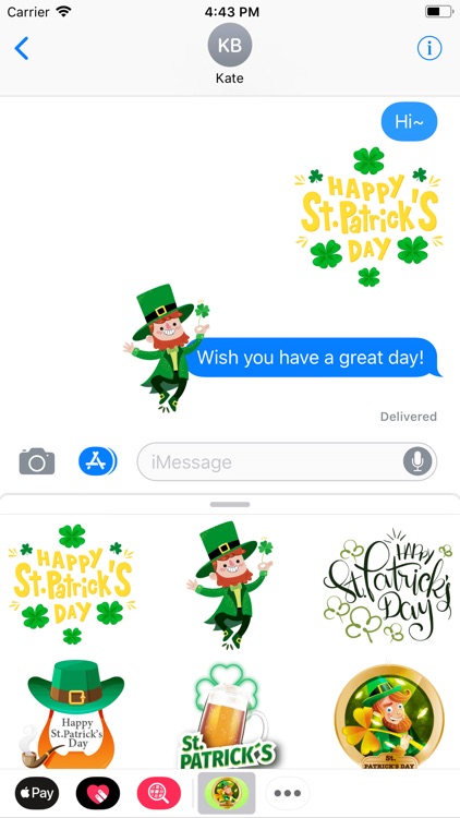 Saint Patrick Wishes Stickers