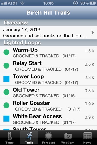 Birch Hill Ski Temperature screenshot 2