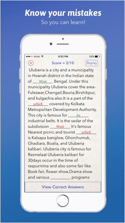Word Fill - A fill in the blanks game