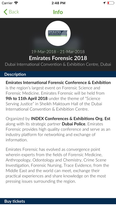 Emirates Forensic 2018 screenshot 2