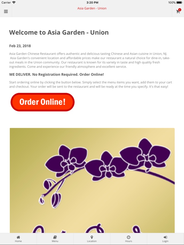 Asia Garden Restaurant Union Im App Store
