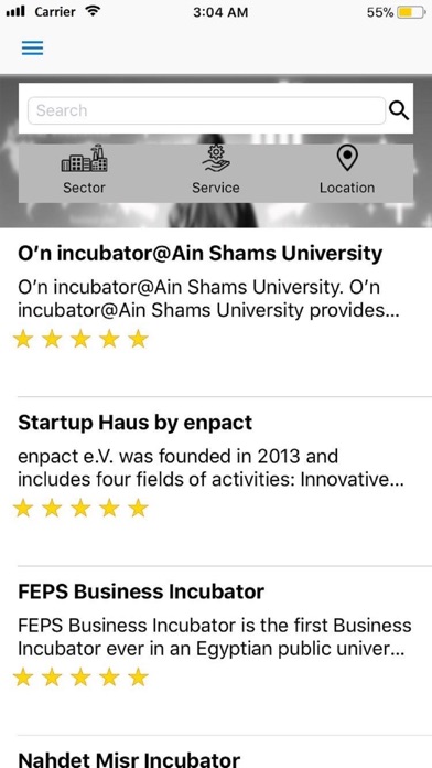 Incubators Directory screenshot 2