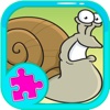 Learn And Puzzle Snail Cartoon Jigsaw Game