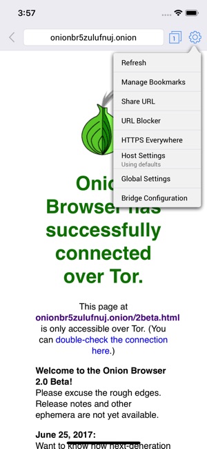 Onion Browser Screenshot