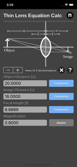 Thin Lens Equation Calc(圖6)-速報App