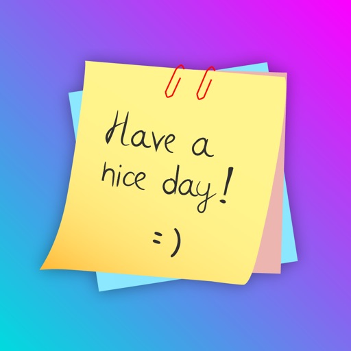 Handwritten Sticky Notes Text icon