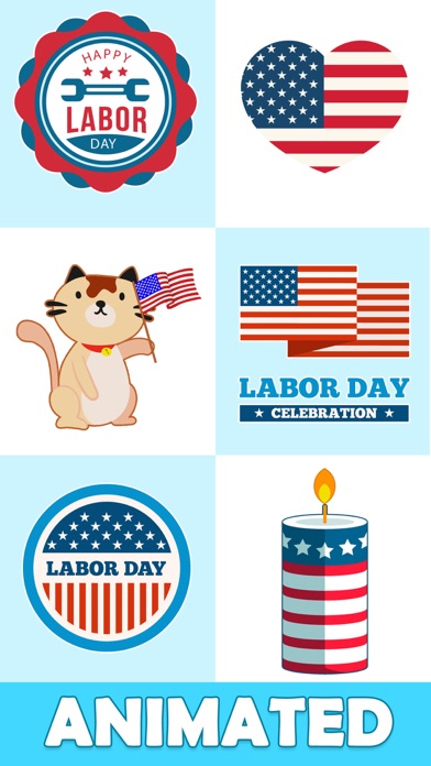 Animated Labor Day Stickers screenshot 2