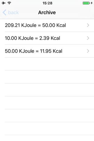 KJoule Kcal screenshot 4