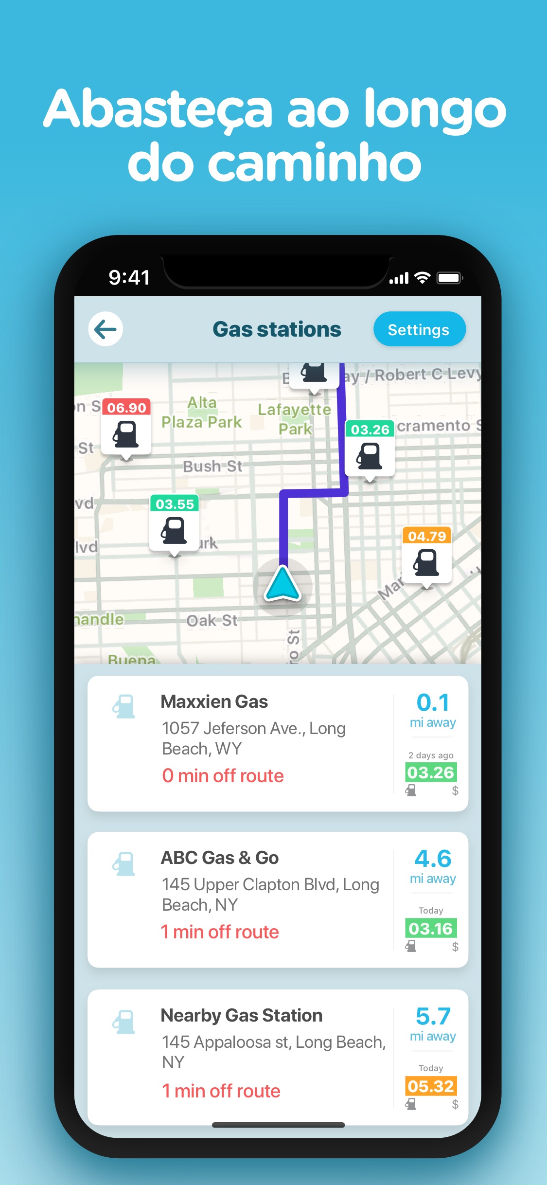 Screenshot do app Waze – GPS e Trânsito ao vivo