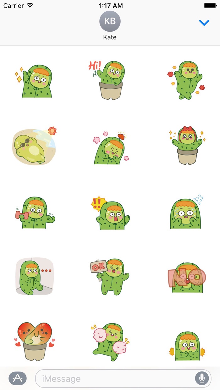 Little Cactus Emoji Sticker