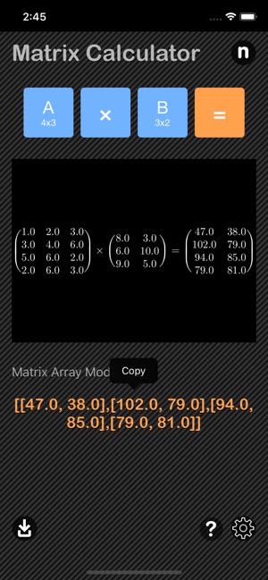 Matrix Calculator Nitrio(圖4)-速報App