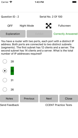 CCENT Exam Simulator 100-105(圖9)-速報App