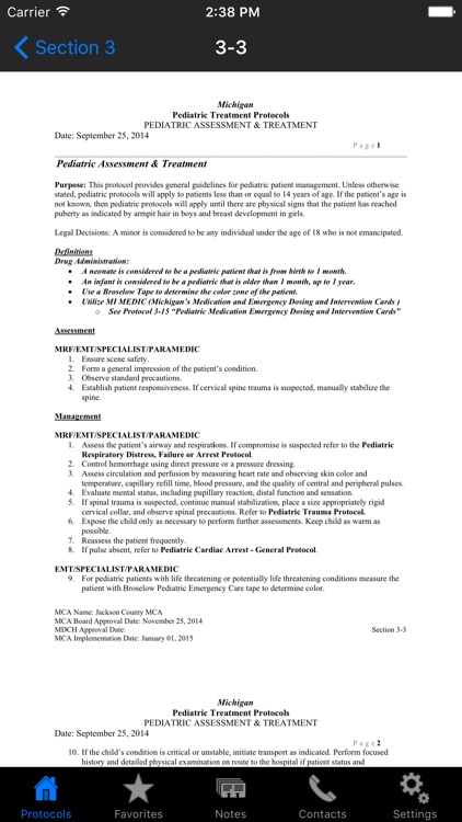 Jackson County MCA Protocols