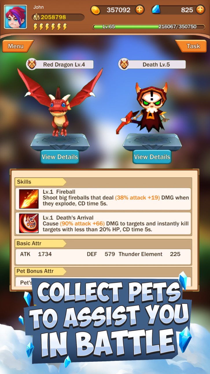 Knights & Dungeons - Free Hack screenshot 5 - iOS game interface
