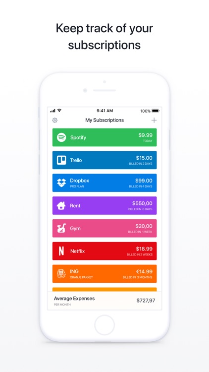 Bobby - Track subscriptions screenshot-0