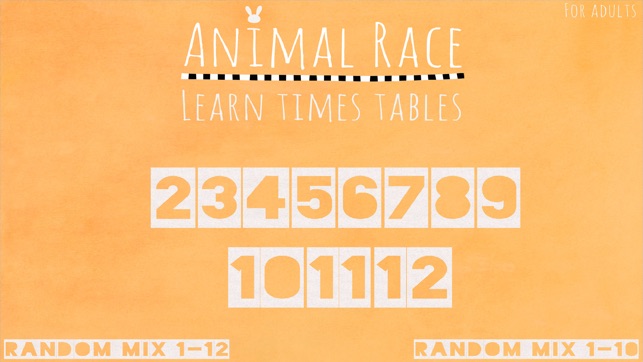 Animal Race: Learn times tables for kids