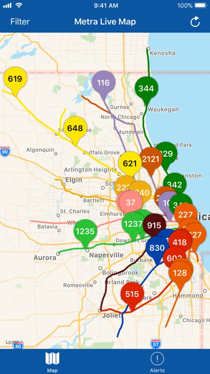 Metra Train Tracker Map Metra Live Map By Andrew Finke