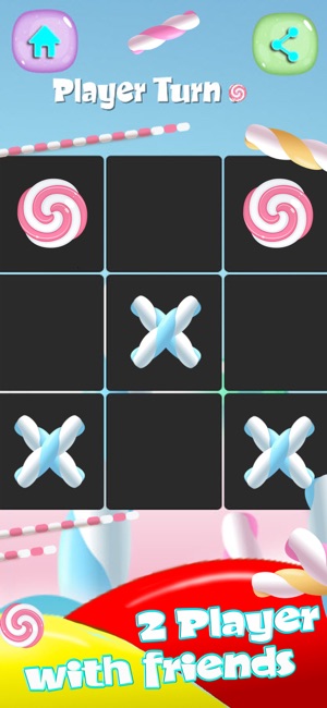 Tic Tac Toe ! Candy 2 Player(圖3)-速報App