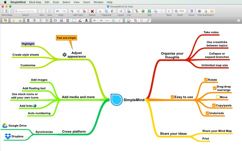 easy mind mapping software free