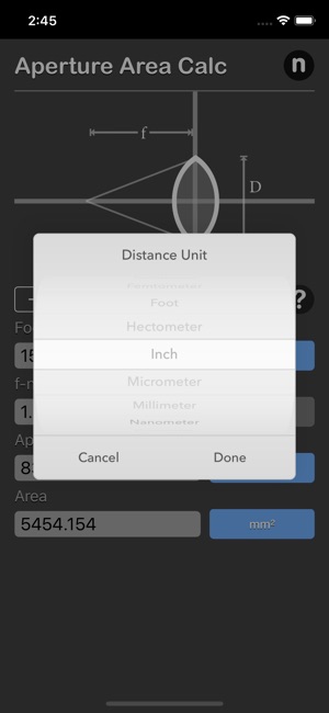 Aperture Area Calculator(圖3)-速報App