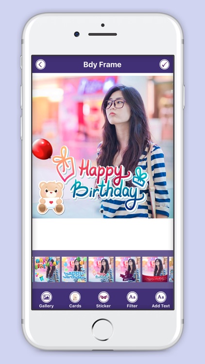 Happie B’day Photo Frame : Birthday Sticker