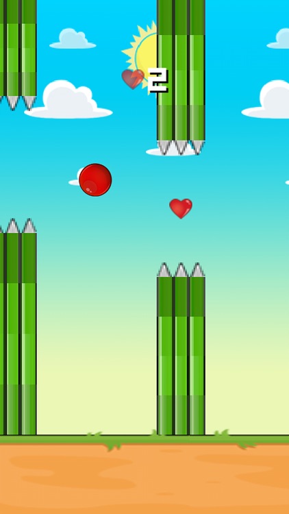 Flappy Red Ball - Tiny Flying