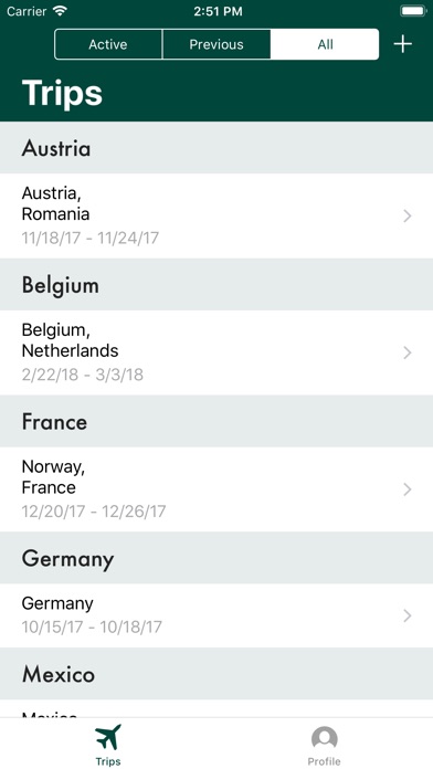 MSU Global Travel Registry screenshot 2