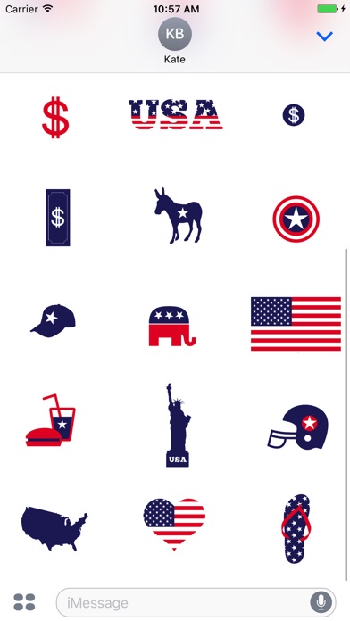 USA stickers - 4th July emojis screenshot 2