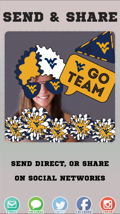 West Virginia Mountaineers Selfie Stickers screenshot-3