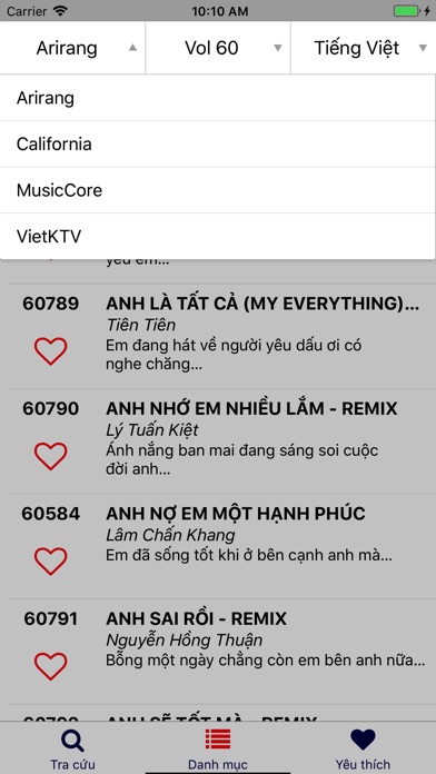 vnKara - Mã số bài hát Karaoke screenshot 3