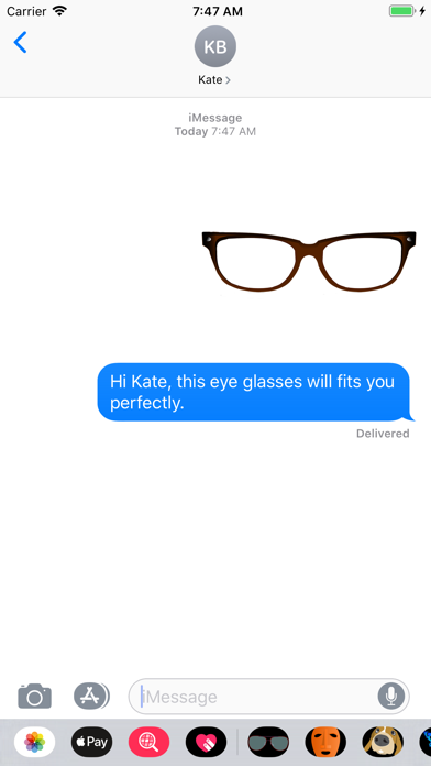 Glasses Stickers for Messages screenshot 2