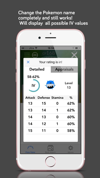 Poke Rater, IV from screenshot