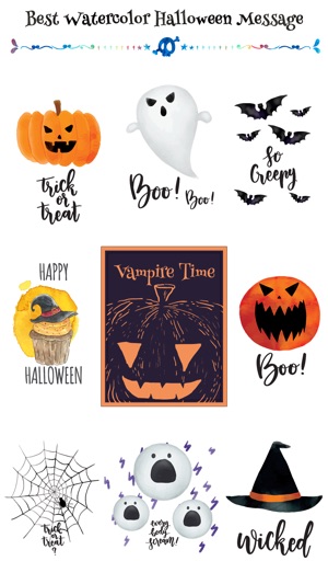 Cute Watercolor Halloween Pack