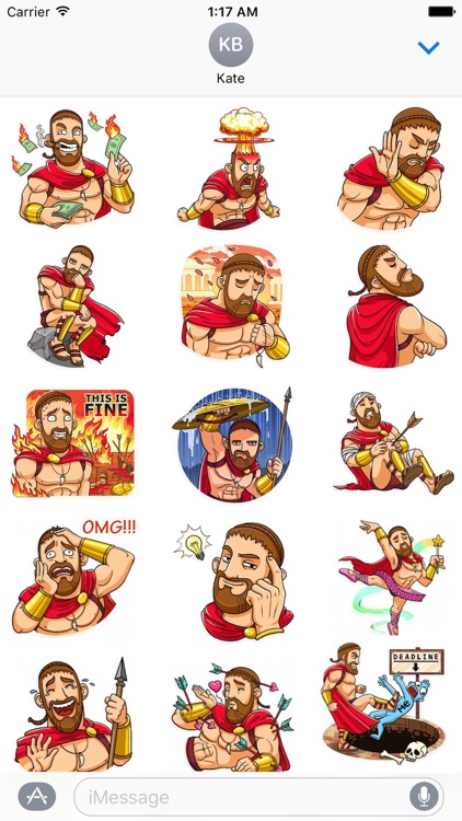 Funny Spartan Heroes Sticker
