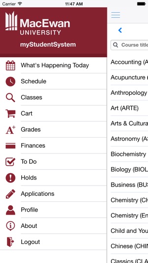 MacEwan myStudentSystem(圖1)-速報App