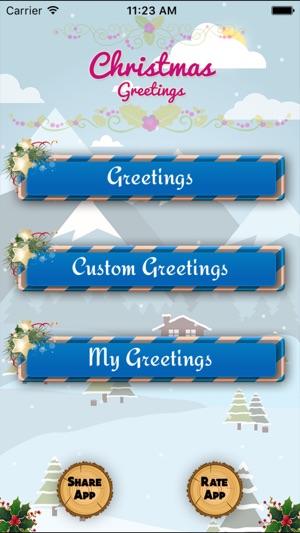 Merry Christmas Greetings Card