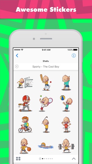 Sporty - The Cool Boy stickers