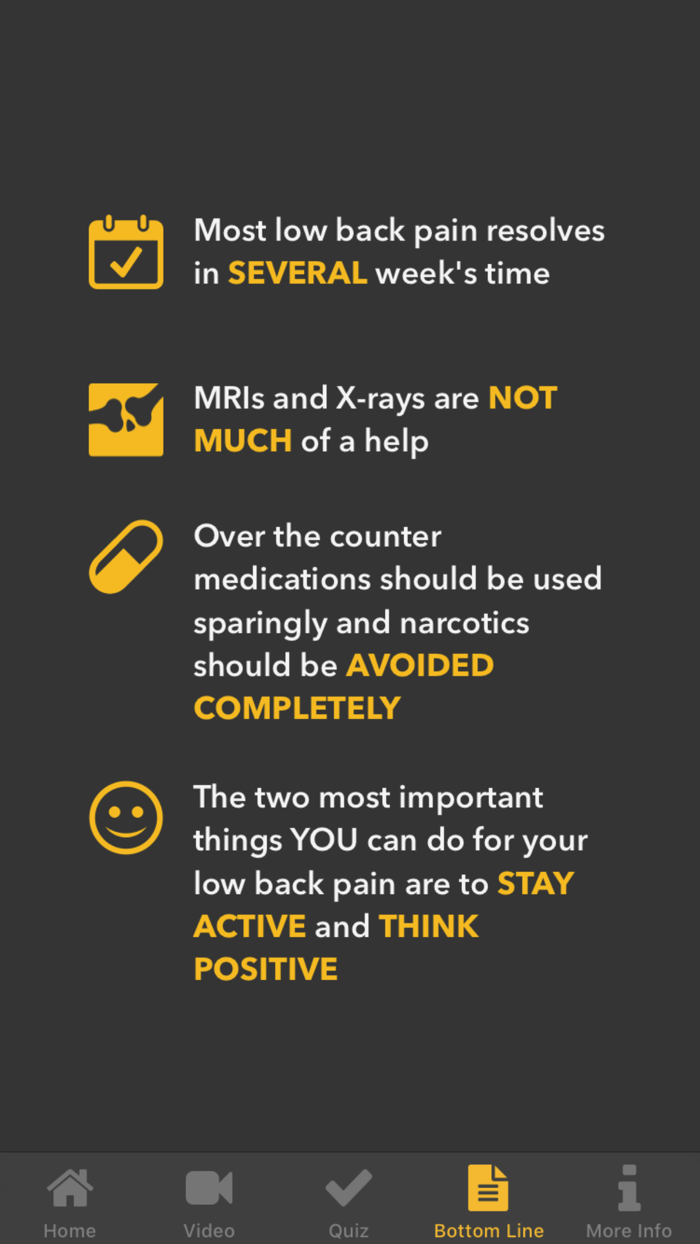 The Truth About Low Back Pain