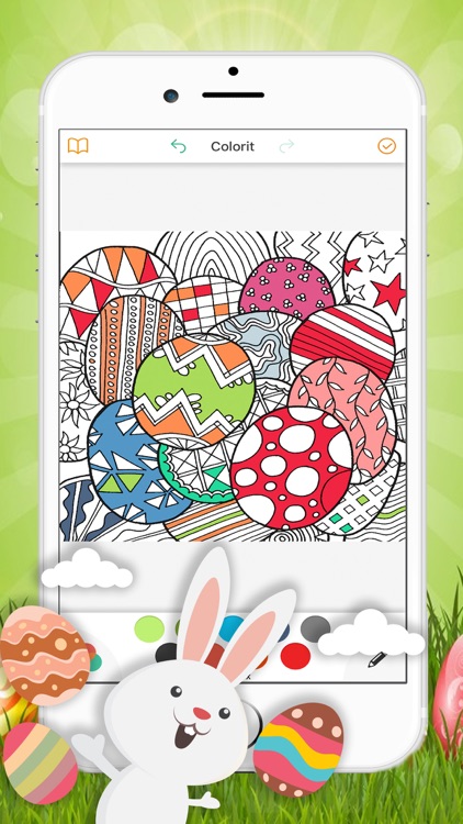 Cute Easter Bunny Coloring Book