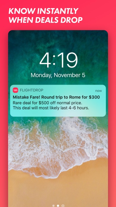 Flightdrop - Huge Flight Deals screenshot 3
