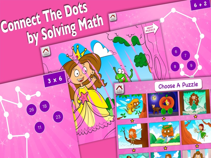 Math Dots Puzzles - Princess