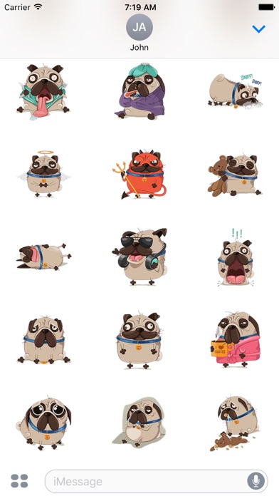 Pugs Expression Stickers screenshot 4