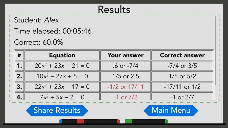 Quadratics Challenge