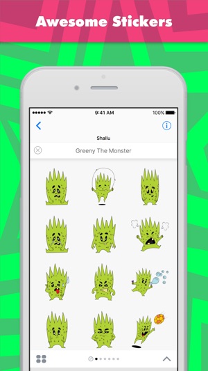 Greeny The Monster stickers