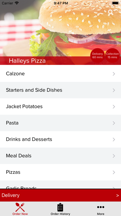 Halleys Pizza screenshot 2