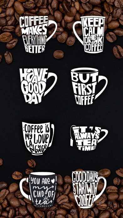 Coffee Time Fun Stickers App screenshot 2