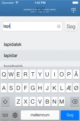 Game screenshot Ordbog over det danske Sprog apk