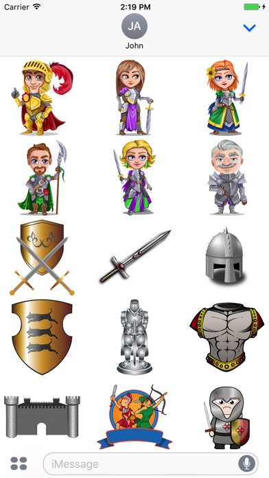 Medieval Knights Stickers screenshot 4