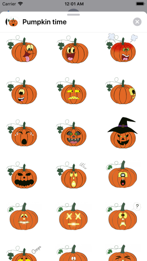 Pumpkin time stickers